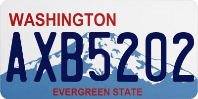 WA license plate AXB5202