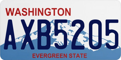 WA license plate AXB5205