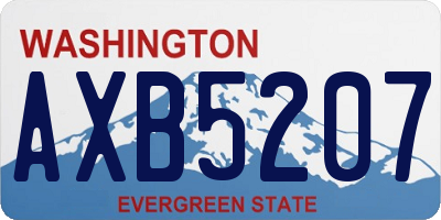 WA license plate AXB5207