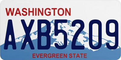 WA license plate AXB5209