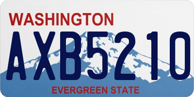 WA license plate AXB5210