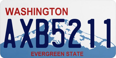 WA license plate AXB5211