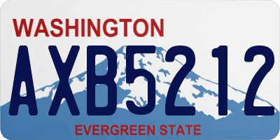 WA license plate AXB5212