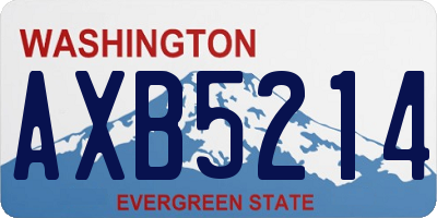 WA license plate AXB5214