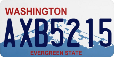WA license plate AXB5215