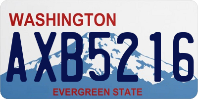 WA license plate AXB5216