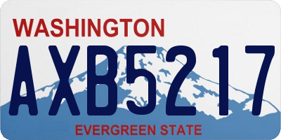 WA license plate AXB5217