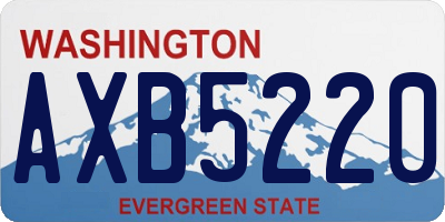 WA license plate AXB5220