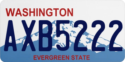 WA license plate AXB5222