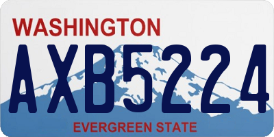 WA license plate AXB5224