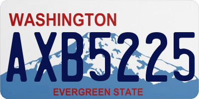 WA license plate AXB5225