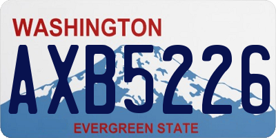WA license plate AXB5226