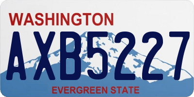 WA license plate AXB5227