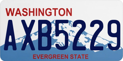 WA license plate AXB5229