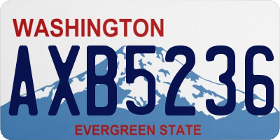 WA license plate AXB5236