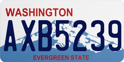 WA license plate AXB5239
