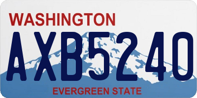 WA license plate AXB5240