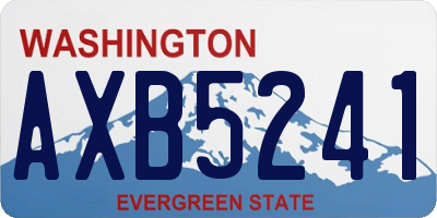 WA license plate AXB5241