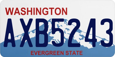 WA license plate AXB5243