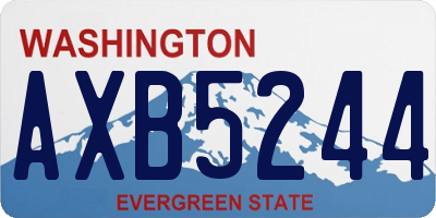 WA license plate AXB5244