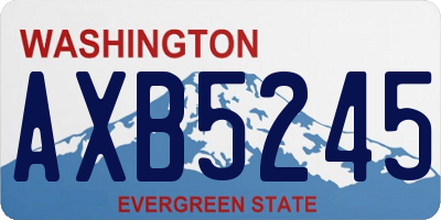 WA license plate AXB5245