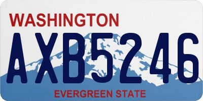 WA license plate AXB5246