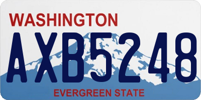 WA license plate AXB5248