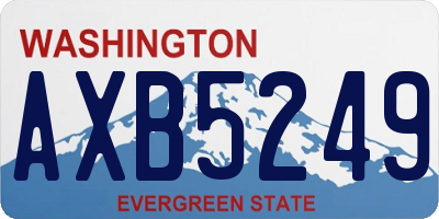 WA license plate AXB5249