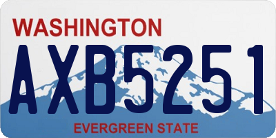 WA license plate AXB5251