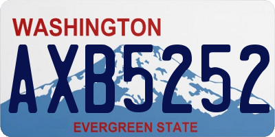 WA license plate AXB5252