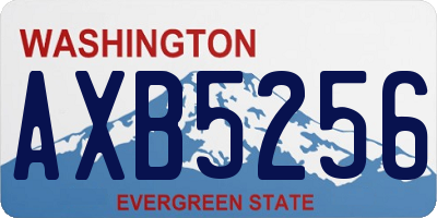 WA license plate AXB5256