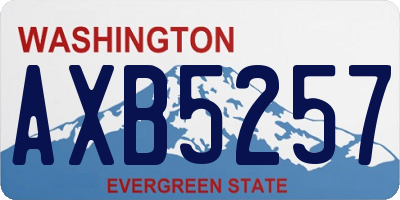 WA license plate AXB5257