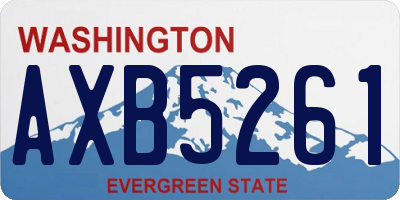 WA license plate AXB5261