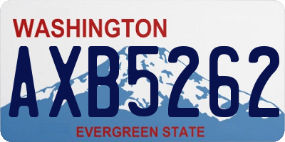 WA license plate AXB5262