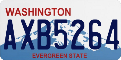 WA license plate AXB5264
