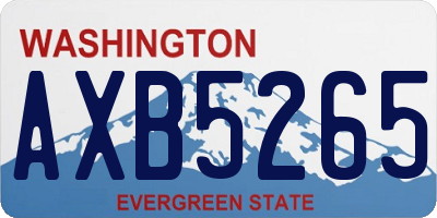 WA license plate AXB5265