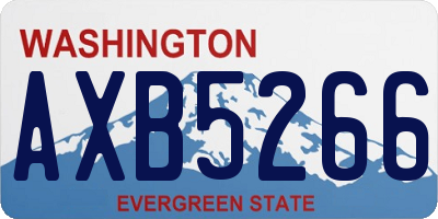 WA license plate AXB5266