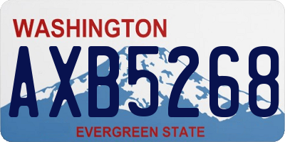 WA license plate AXB5268