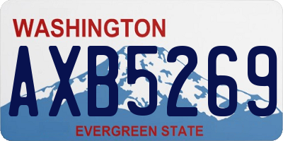 WA license plate AXB5269