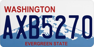 WA license plate AXB5270