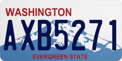 WA license plate AXB5271