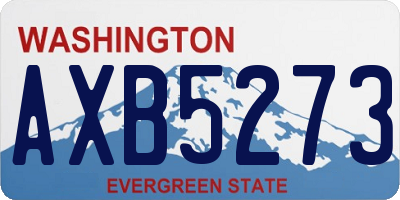 WA license plate AXB5273
