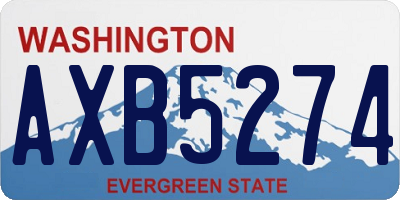 WA license plate AXB5274