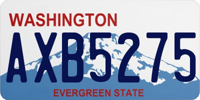 WA license plate AXB5275