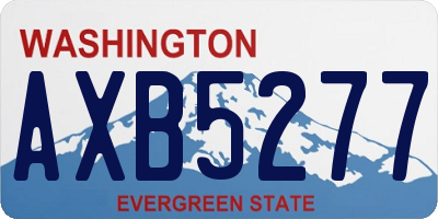 WA license plate AXB5277