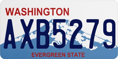 WA license plate AXB5279