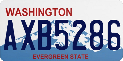 WA license plate AXB5286