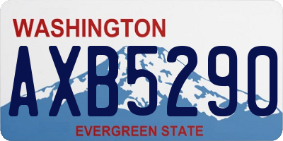 WA license plate AXB5290