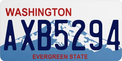 WA license plate AXB5294