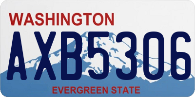 WA license plate AXB5306